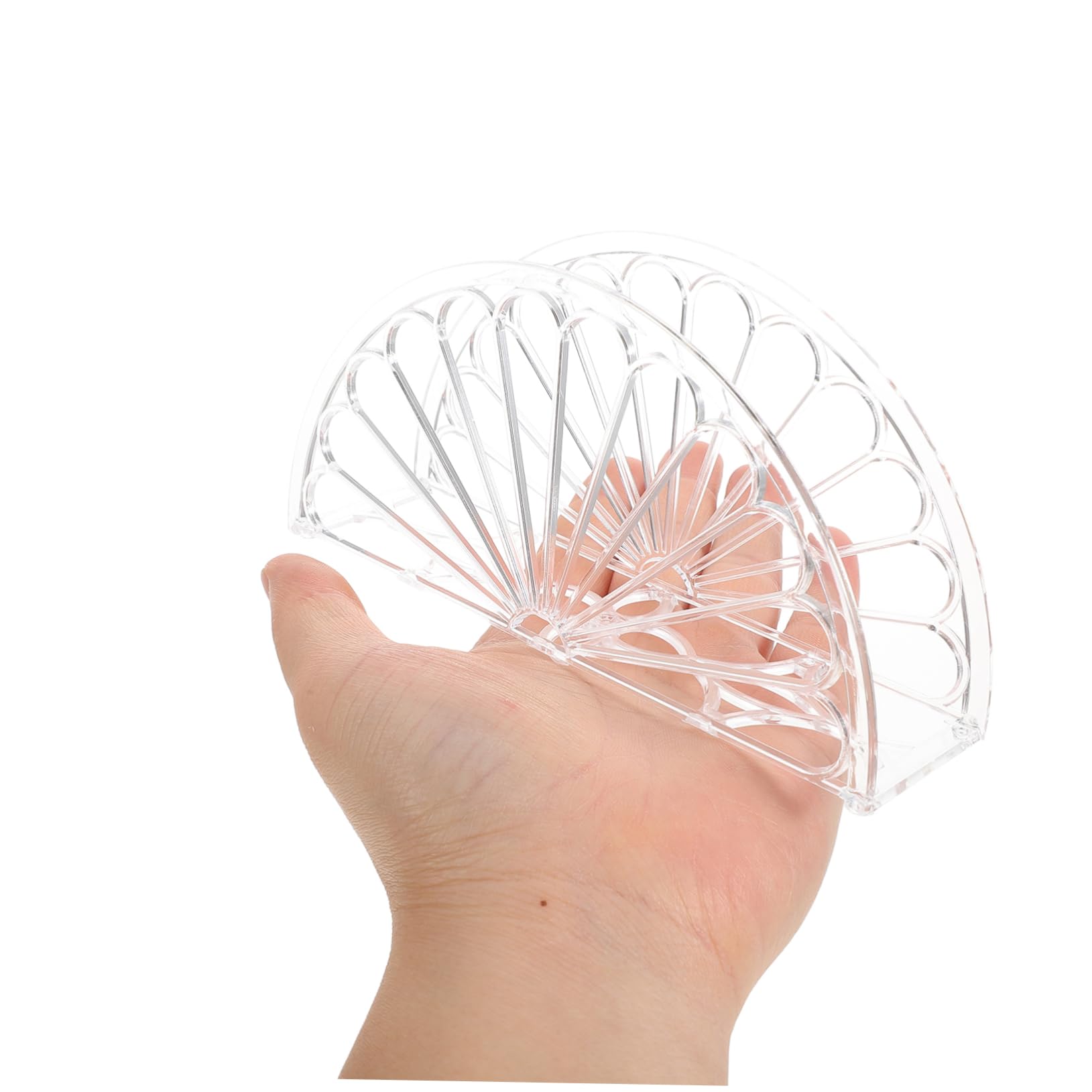 Cabilock Servilletero Transparente Creativo Semicircular En Forma De Pétalo De Naranja, 6 Piezas, Resistente y Compacto, Dispensador De Servilletas Para Hogar, Restaurante y Eventos