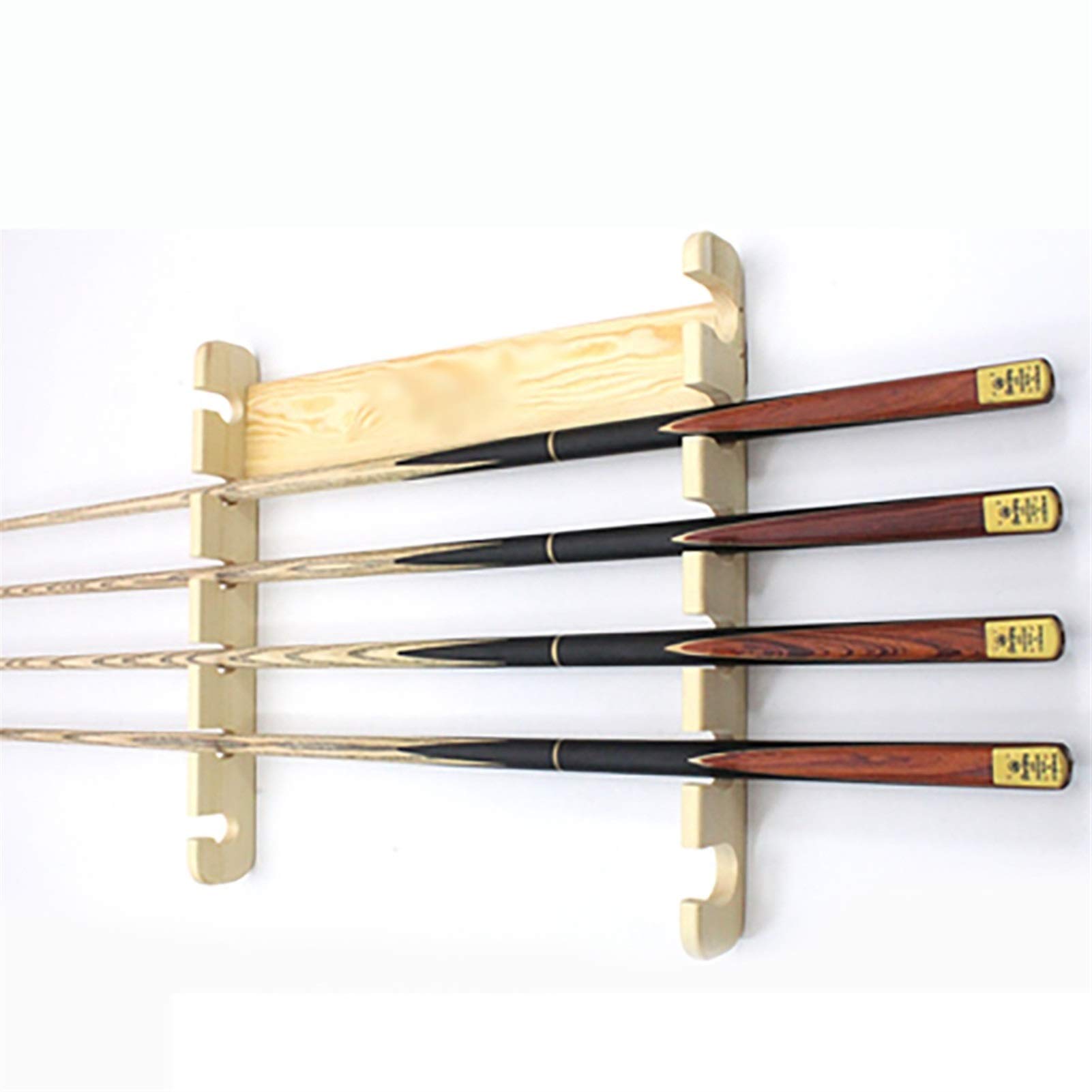 YYLL Storage Racks Wall Cue Rack, Holder Choose Horizontal or Vertical, Billiard Bar Holder Only (Cues, Balls and Ball Rack Not Included) (Color : Pine Horizontal Style)