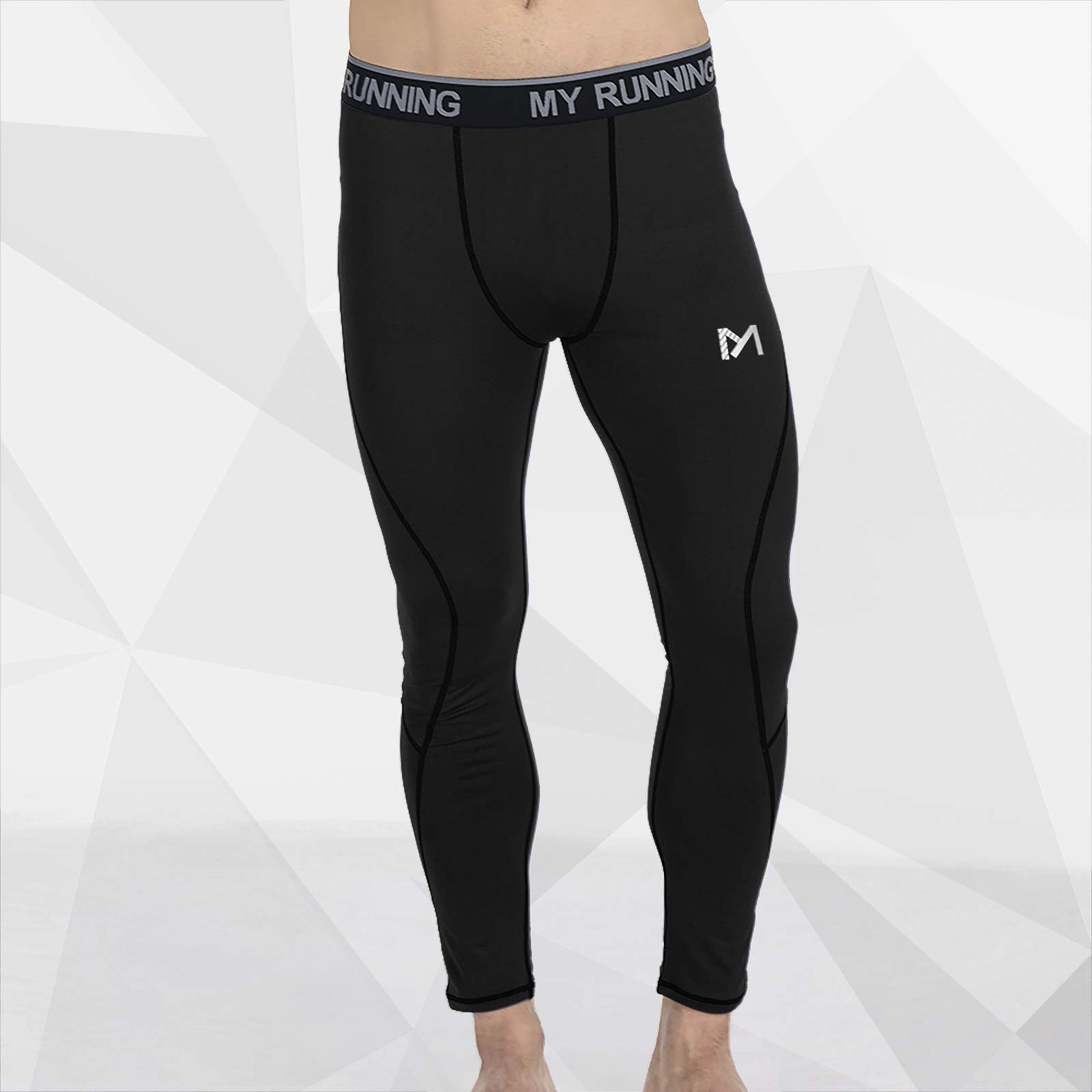 MEETYOO Legging Homme,Sport Pantalons et Compression sous-vêtement de Sport Fitness Musculation Respirant Base Layer pour Running Jogging Cyclisme Course