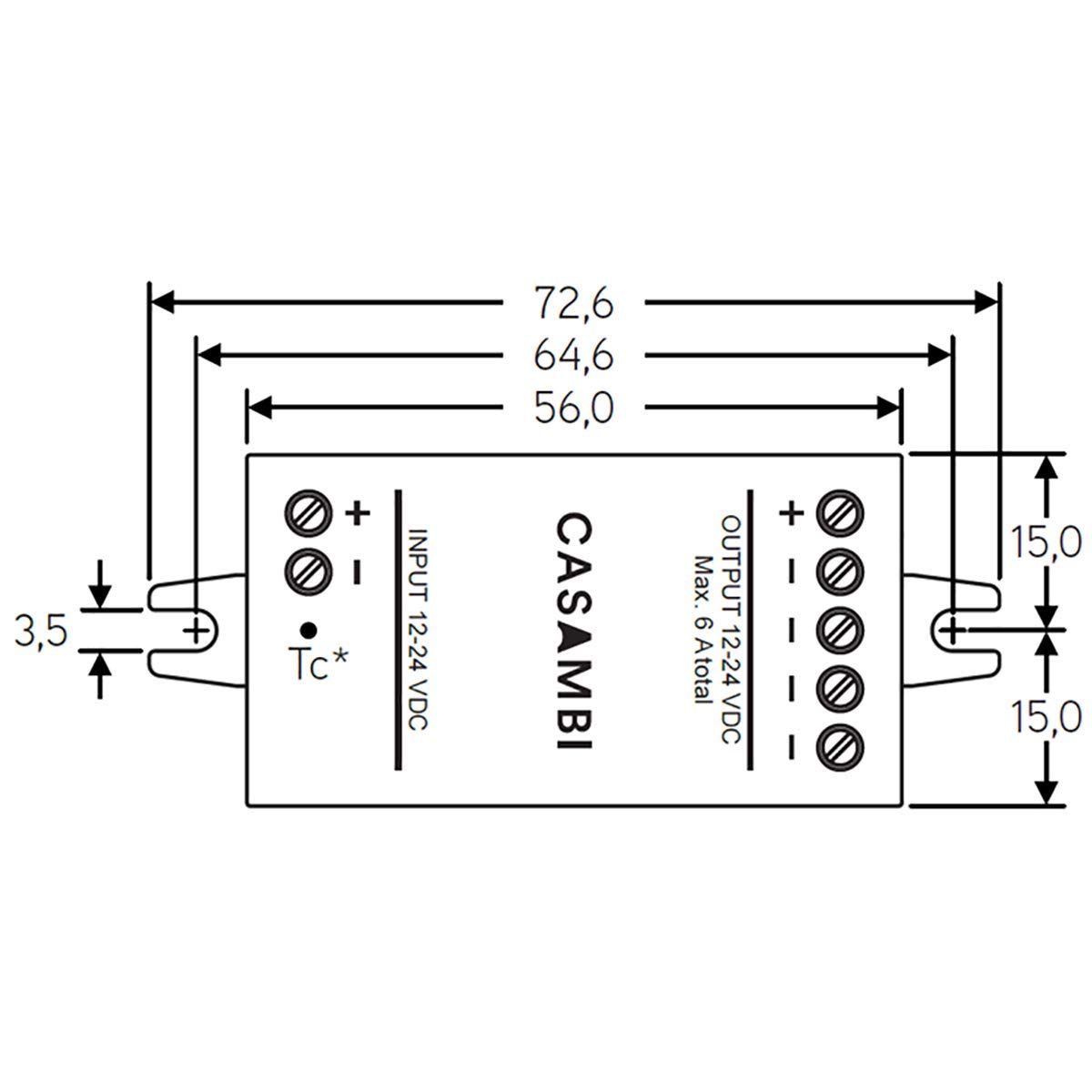 Casambi - Controlador Bluetooth CBU-PWM4 con luces LED de 1 a 4 canales, 12-24 V, Smart Home