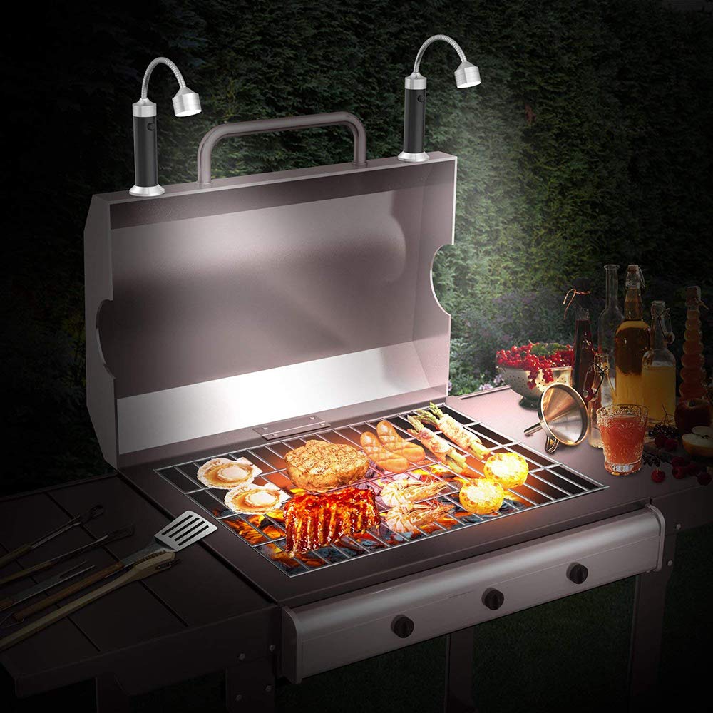 Grill LED-grilllys Multifunktions udendørs magnetisk base Super-lyse BBQ-lys 360 graders justerbar flex til fest udendørs camping grilllys BBQ-tilbehør_voghion.com