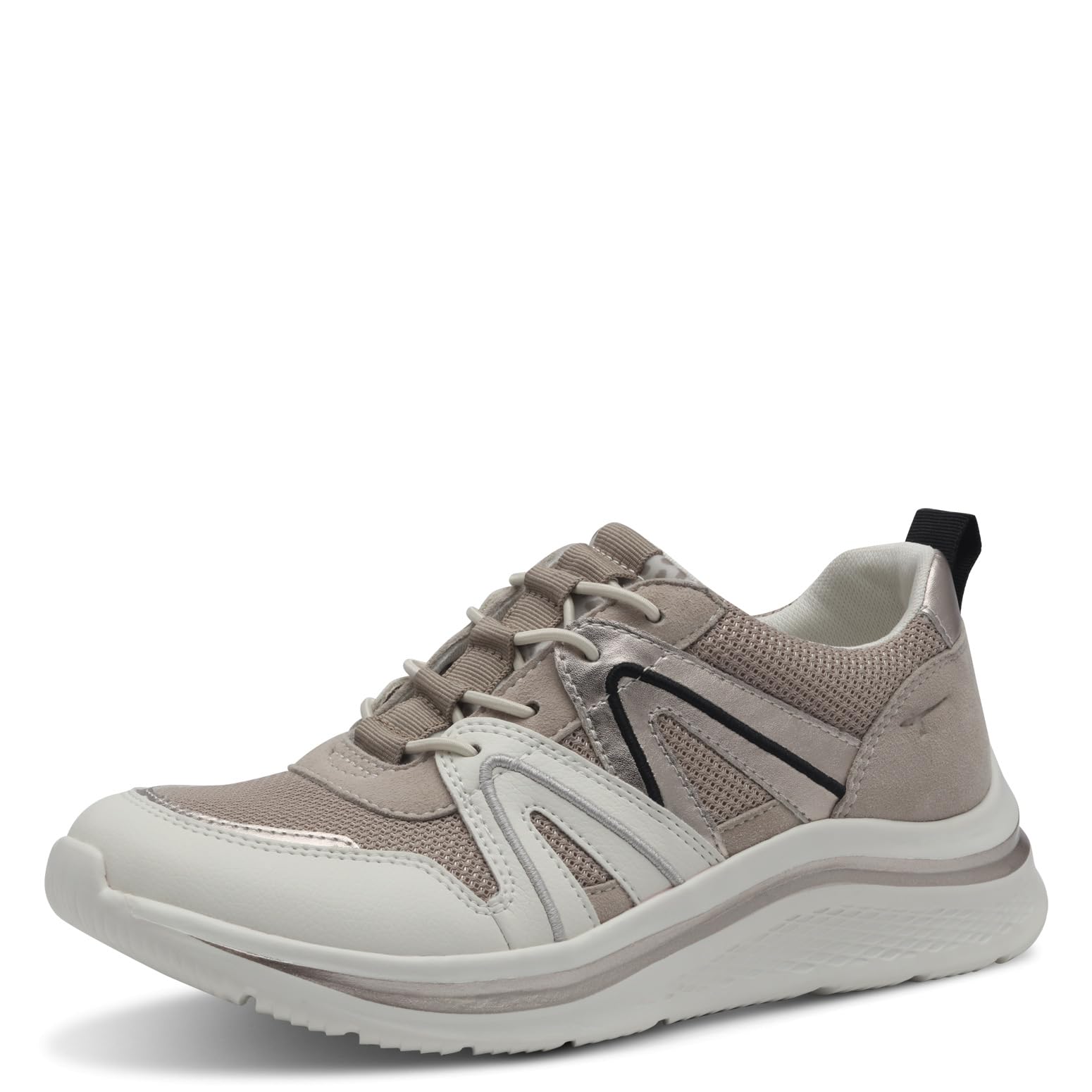Tamaris Comfort Women’s Flat Sneakers Sporty Comfortable, Beige, 3,5 UK