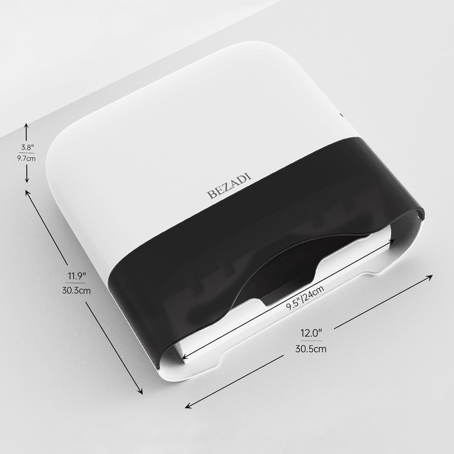 Distributore di asciugamani di carta commerciale da parete, dispenser di asciugamani di grande capacità, scatola per fazzoletti piegati a C, per bagno, cucina, ristoranti, hotel, bianco