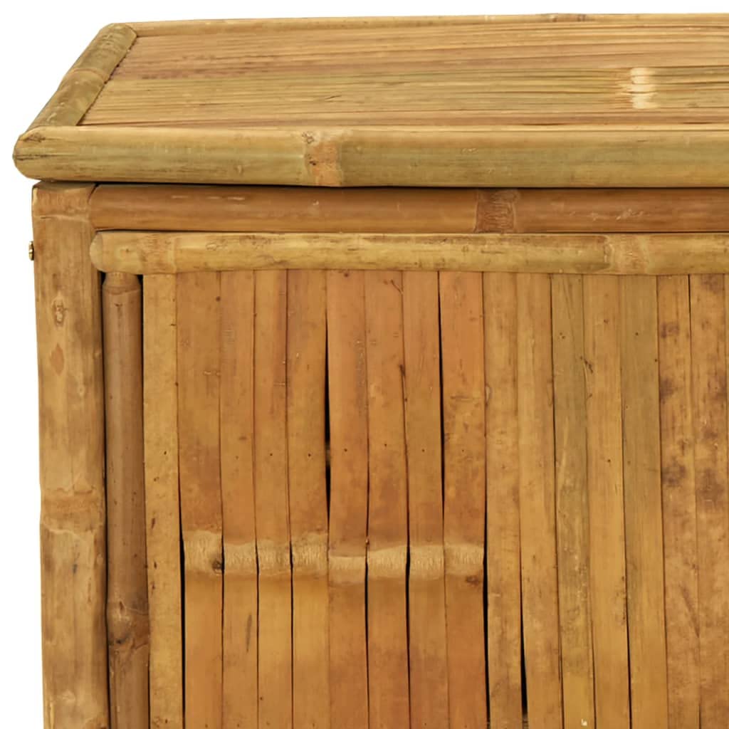 vidaXL Caja de Almacenaje de Jardín Organizador de Herramientas para Patio Piscina Arcón de Ordenación Mueble Exterior Bambú 90x52x55 cm