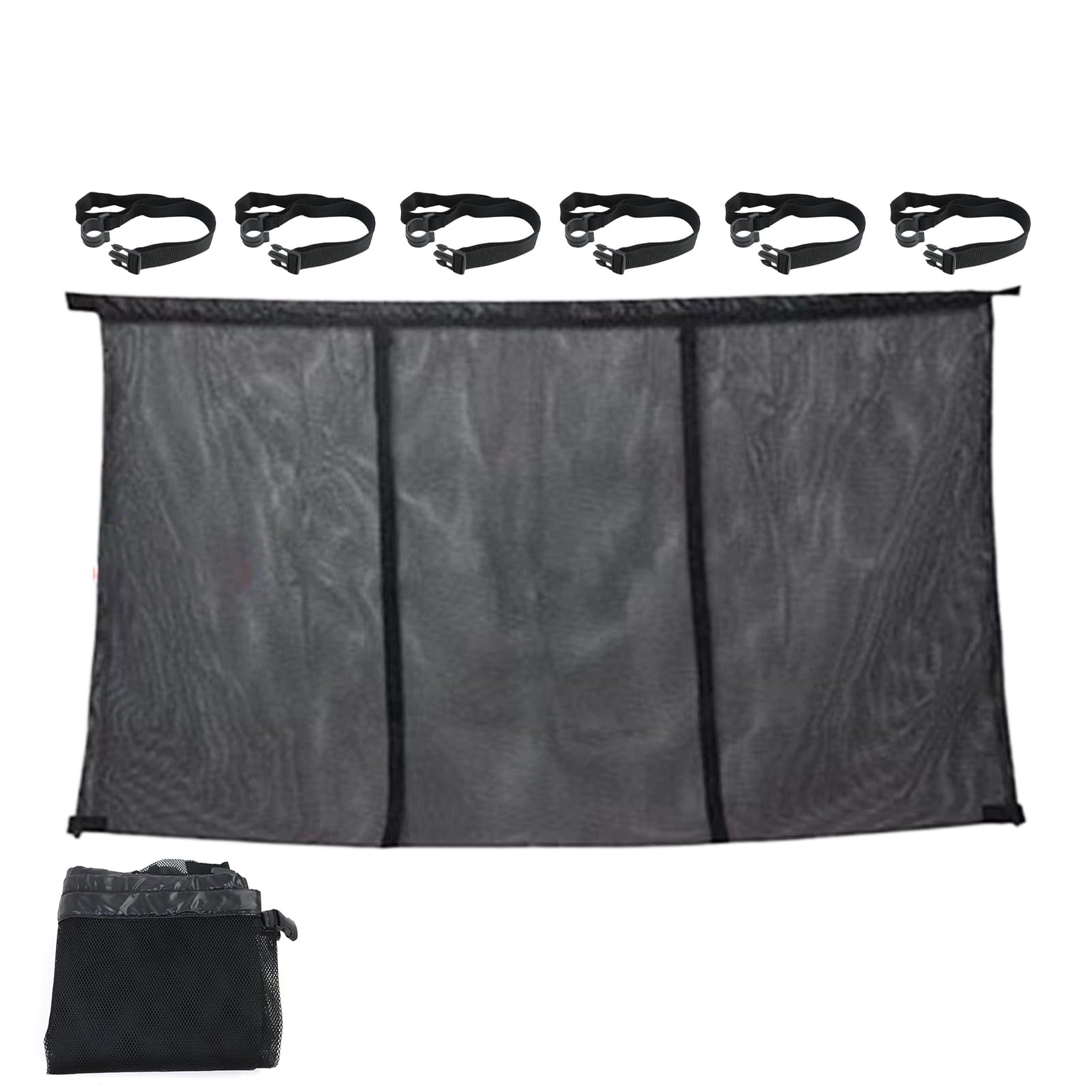 Filet de rangement pour flotteurs et hamacs de piscine grand format noir suspendu pour jardin