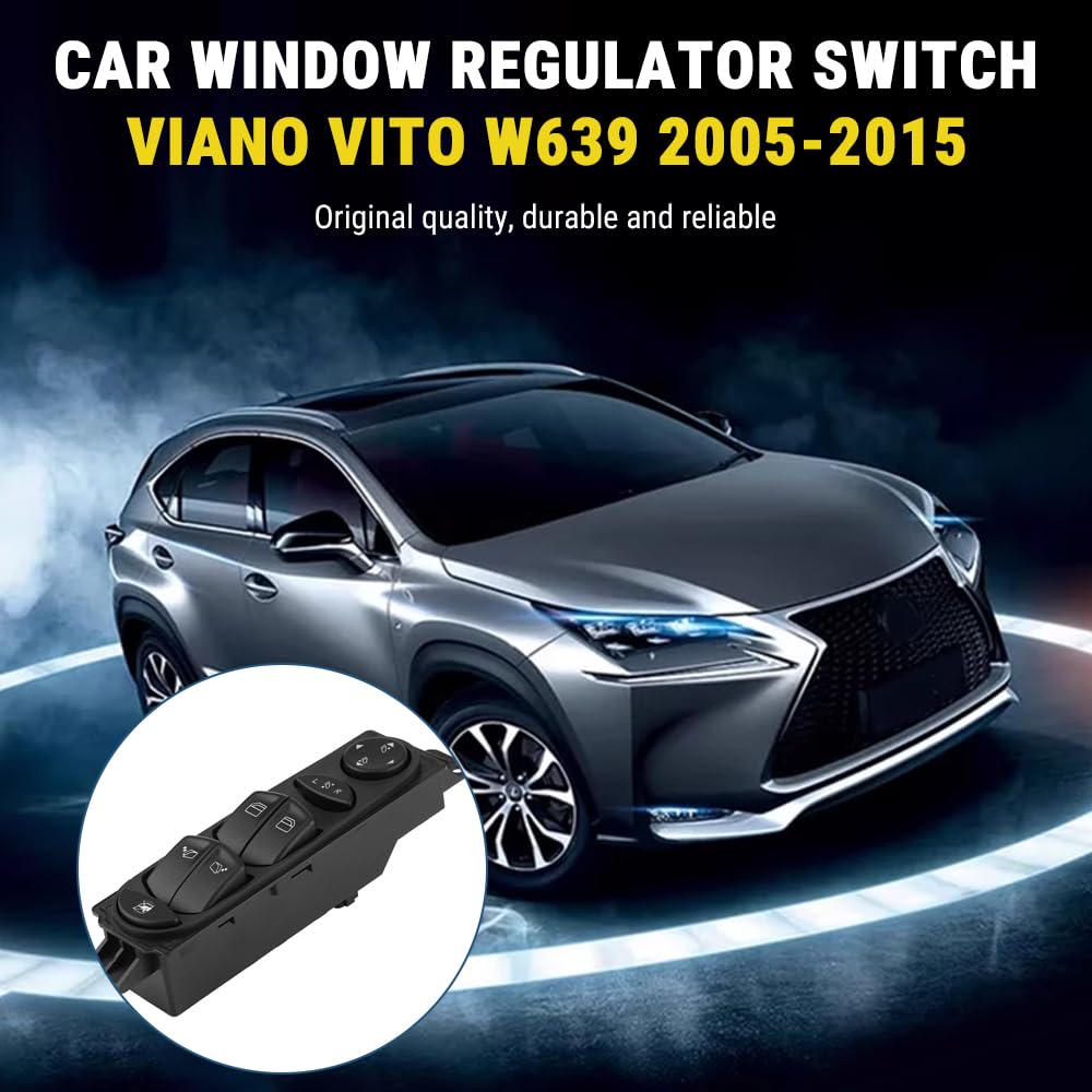 Interruttore Finestrino, Alzacristallo, Regolatore Di Potenza Interruttore Finestrino Comando Alzacristallo Elettrico Per Mercedes Benz Viano Vito W639 A6395451313 Forte E Robusto