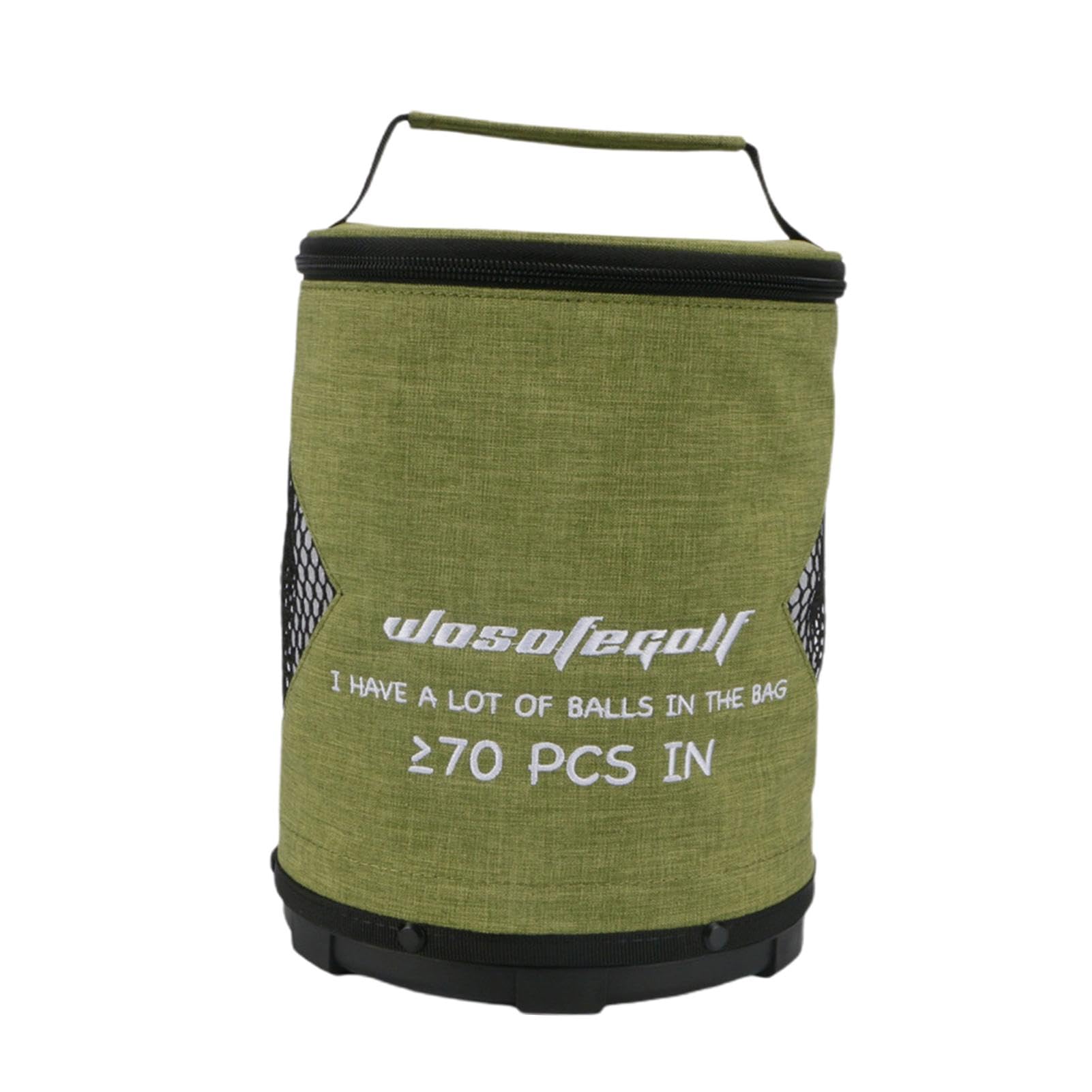 Pochette pour balle de golf – Pochette cylindrique de grande capacité avec fermeture éclair | Pochettes de rangement portables et pliables, sac léger pour balle de golf, pingpong