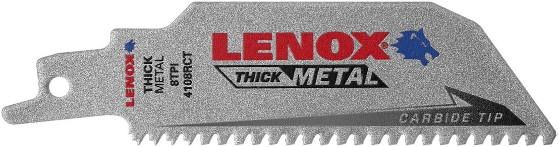 Lenox 4-in 8-Tpi Carbide Tooth Reciprocating Saw Blade