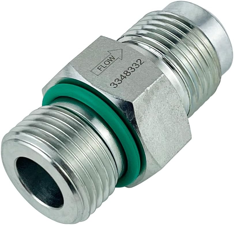 042211 Fuel Check Valve Compatible with Cummins N14 Diesel Engine, Includes Gasket, Aluminum