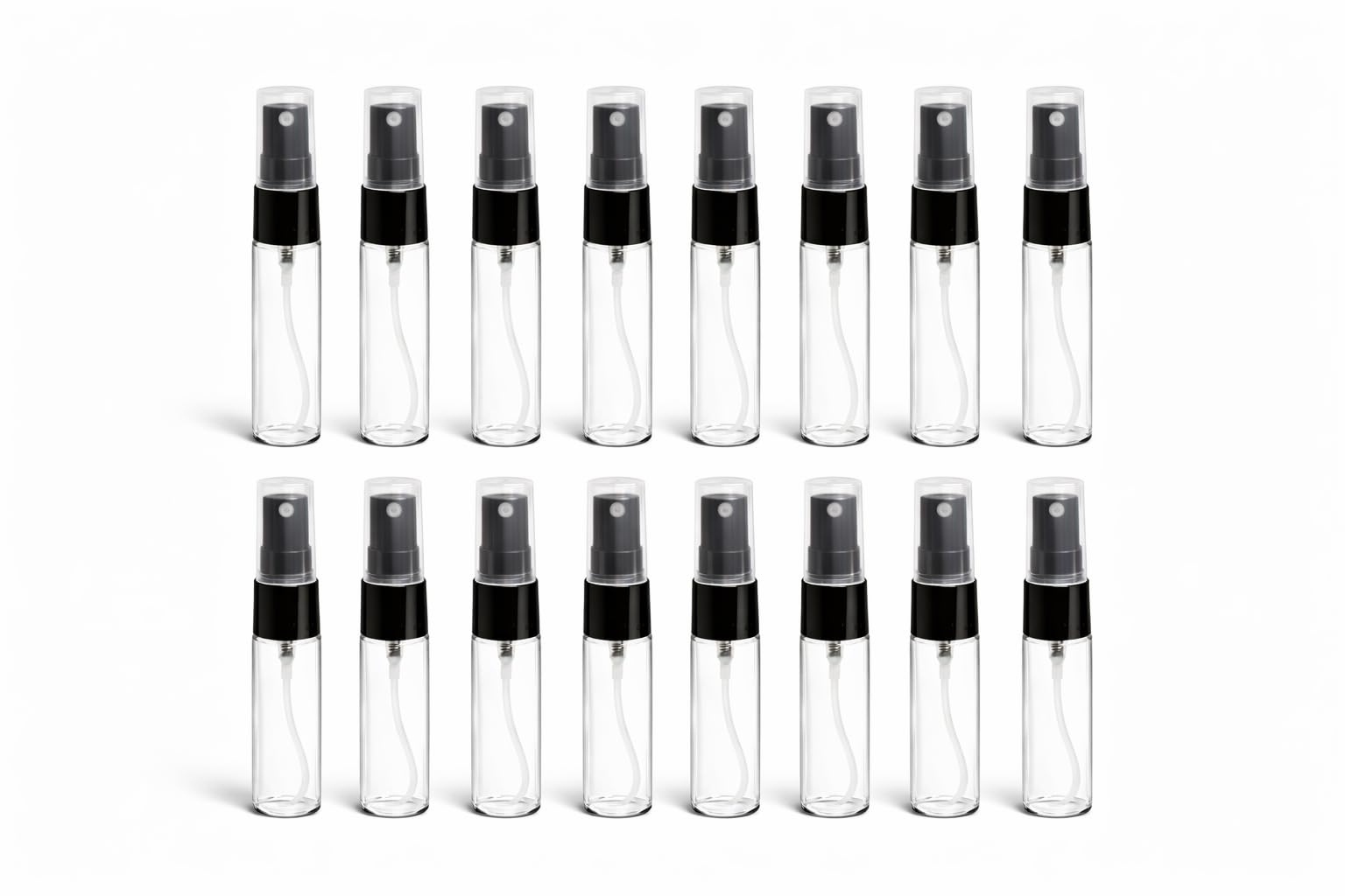 Hunky Dory 12pcs 10ml Empty Perfume Glass Bottles With Plastic Black Spray Pump And Caps.-image-35