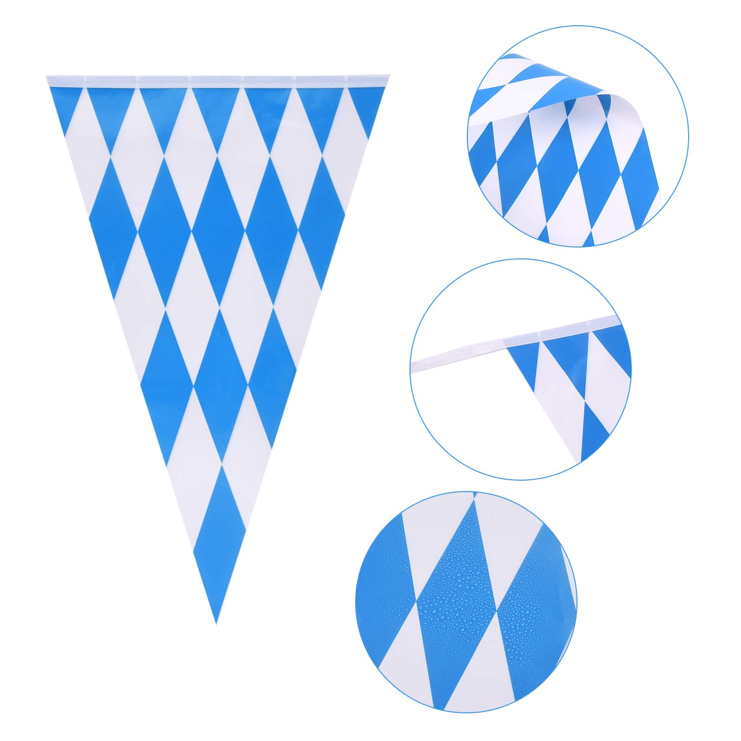 TUPARKA 196 Feet/60m Oktoberfest Bavarian Bunting Banner Flag, Oktoberfest Decorations Octoberfest Party Supplies - Image 3