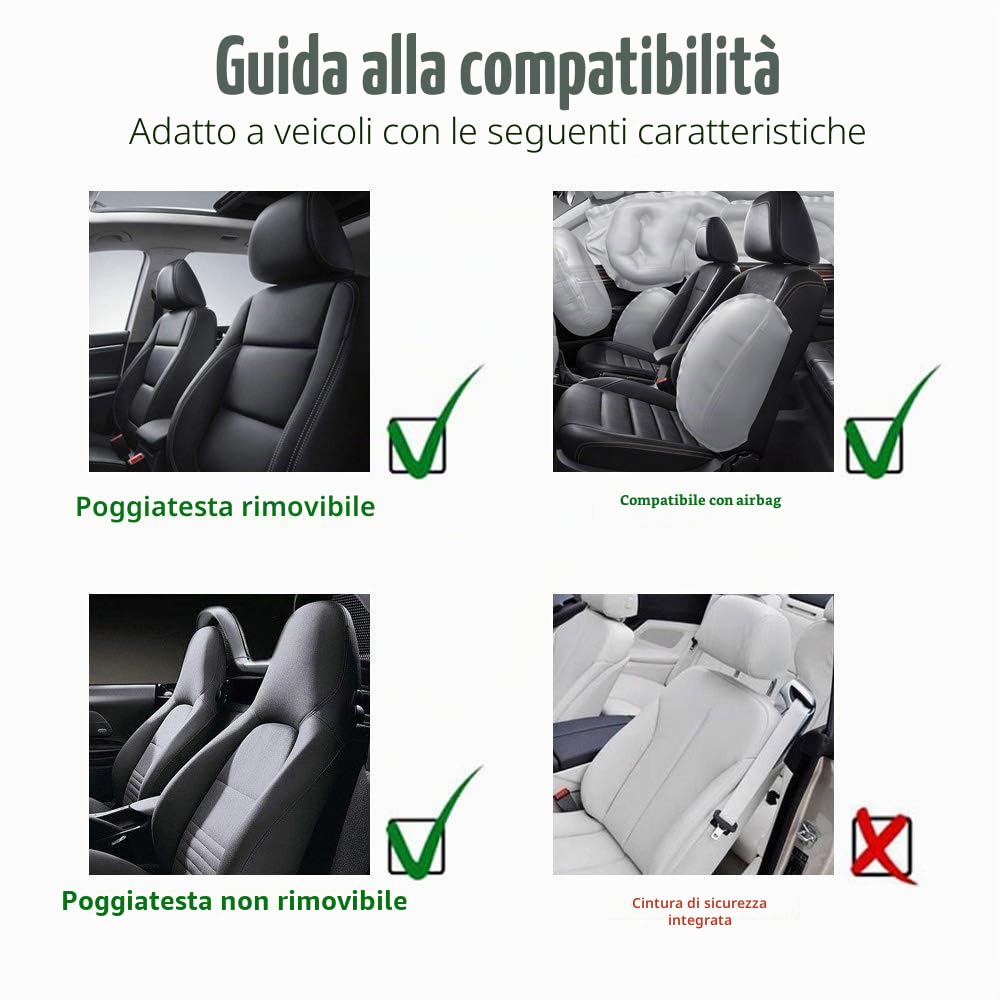 TOYOUN Camo Coprisedili per auto anteriori universali Coprisedili a secchiello con schienale alto impermeabili adatti alla maggior parte dei camion Vans 2 posti modello foresta mimetica verde