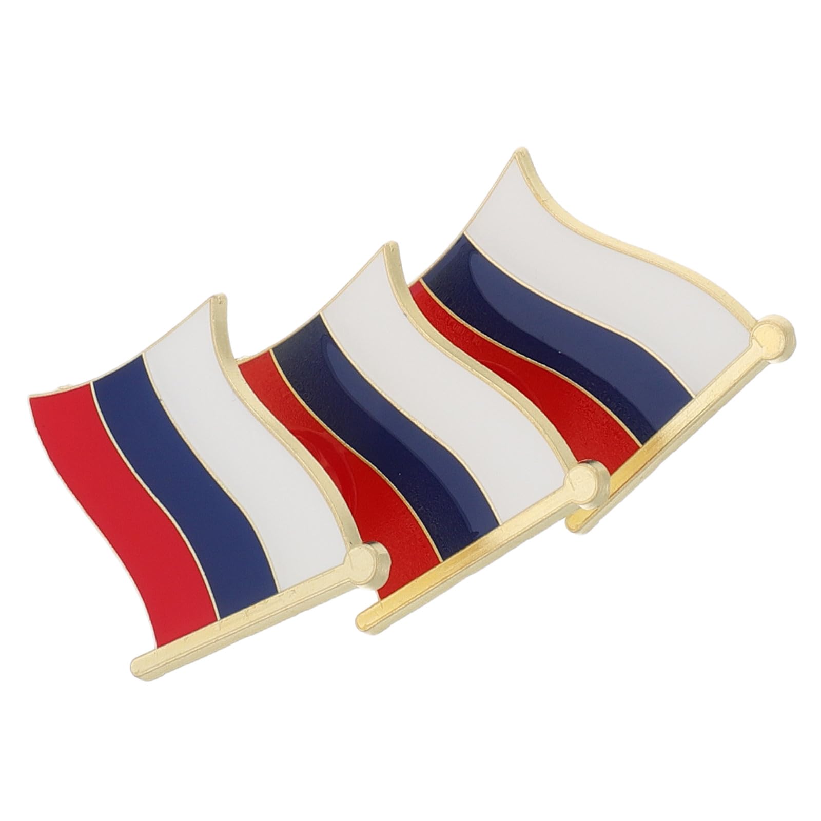 POPETPOP Set 3 Spille da Risvolto Bandiera Russa in Metallo Smaltato, Distintivi Patriottici Internazionali, Decorazioni per Abbigliamento e Accessori per Eventi Scolastici