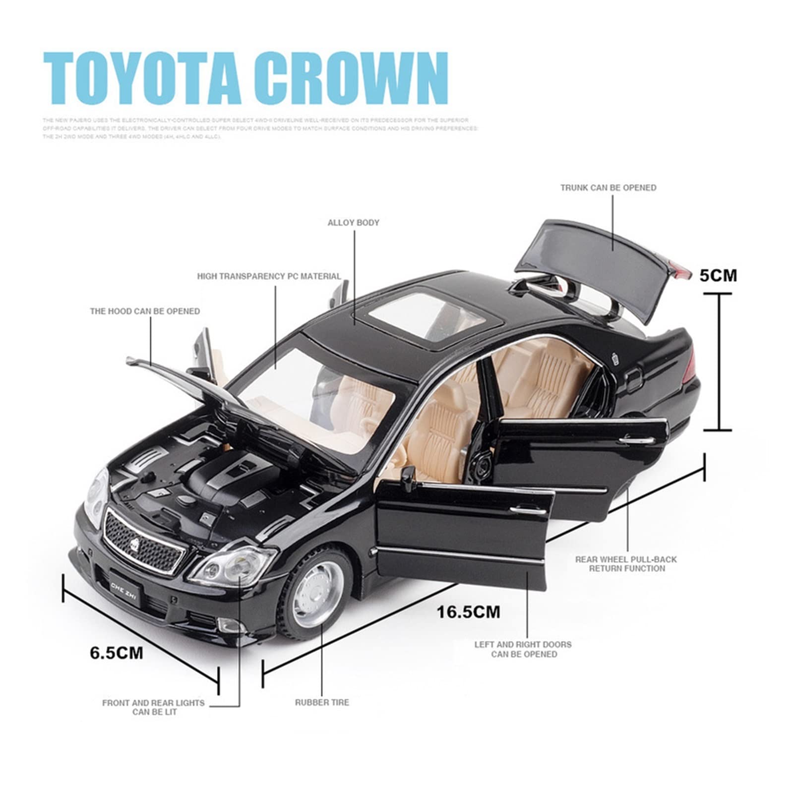 Scale Finished Model Car 1:32 for Toyota Crown 2005