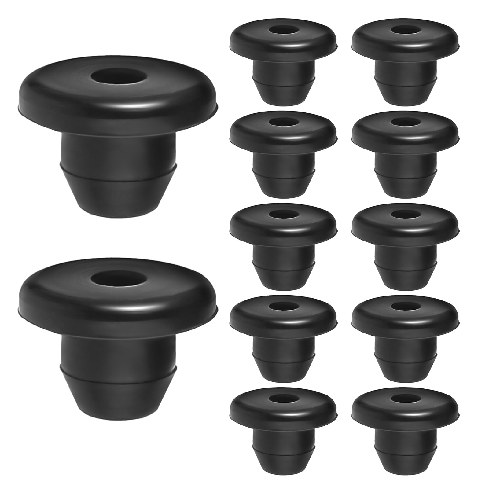 12 Pcs Hydraulic Jack Oil Plug Fit Hole of 5/16", Flat-Head Rubber Floor Accessories Replacement Parts Horizontal Bung Universal Rubber Filler Bung