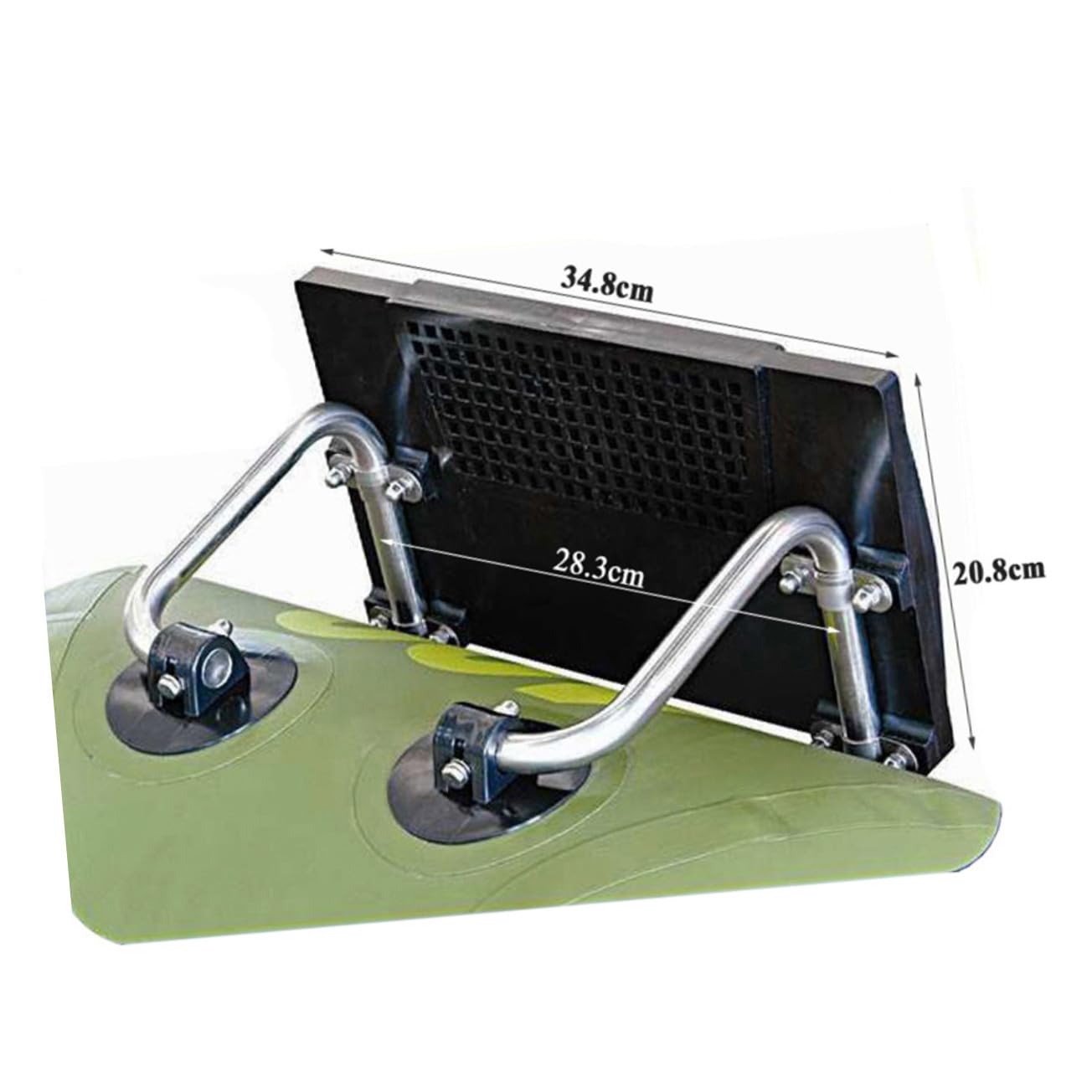 VICASKY Supporto per Propulsore per Kayak e Gommone Gonfiabile in Metallo Nero, Staffa per Fissaggio Facile da Installare, Accessori per Pesca