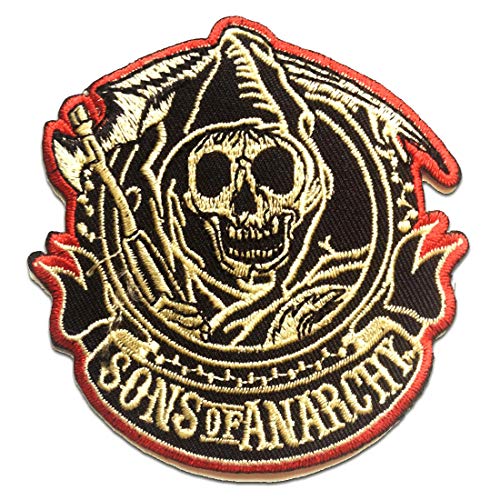 Son of Anarchy moto Biker Club Original - Ecusson thermocollant patches appliques, Taille: 8 x 8,2 cm