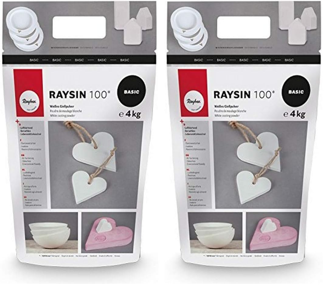 Polvo para moldear Raysin 100 blanco: ideal para figuras perfectas de secado al aire