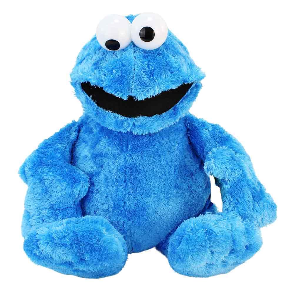 Krümelmonster Kuscheltier, Blau, Plüsch, 72 cm, Sesamstraße Lizenzartikel, Klassische Kunststoffaugen