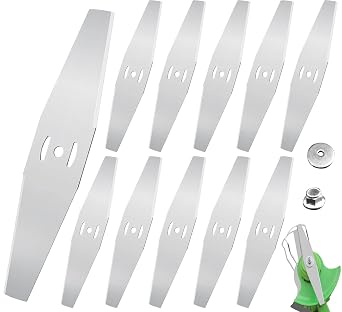 12Pack Metal Lawn Mower Saw Blade Head Replacement Saw Blades Lawn Mower Fittings Cordless with Battery and Charger Accessories,Universal Craftsman String Trimmer attachments