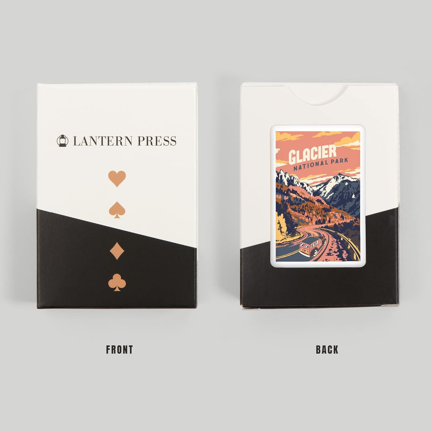 Lantern Press Glacier National Park, Montana, Explorer Series, 52 Playing Cards for Adults, Poker Size Card Deck