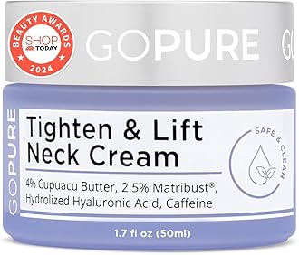 goPure Neck Firming Cream - Anti-Aging Neck Cream for Tightening and Wrinkles for an Even Skin Tone and Neck Lift - With Pro-Active Firming Complex, 1.7 oz