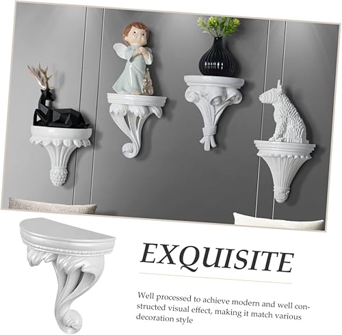 Miniatura 4 de IMIKEYA Estante de pared para colgar, estante de almacenamiento, estante de pared de estilo nórdico, estante para almacenamiento de pared, estantes