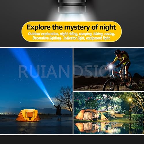 Miniatura 3 de Ruiandsion 4 bombillas LED 3V E10 3030 3SMD blanco de repuesto para faros, linternas, antorchas, luz negativa, tierra negativa