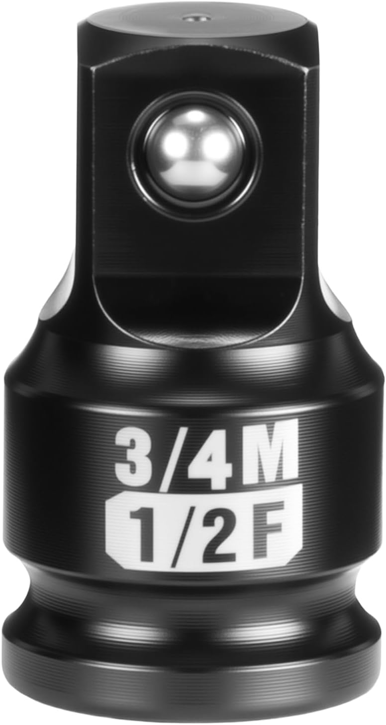 1/2" F to 3/8" M Socket Adapter 2PCS Set, CR-MO Steel Square Drive Converter Kit for Impact Wrenches & Ratchets, Heavy Duty Socket Reducer/Enlarger for Auto Repair