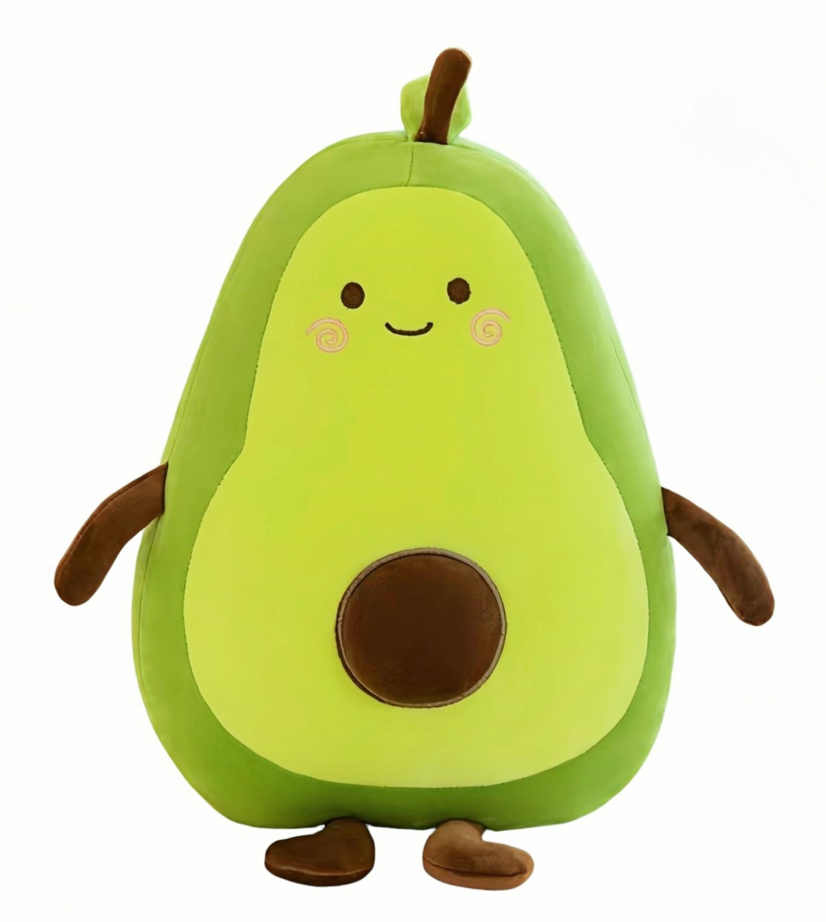 Avocado Pillow, Stuffed Avocado Plush Toy, 40cm Cute Plushies Soft Fruit Floor Cushion Christmas Birthday Valentine's Gifts for Kids Girls Boys