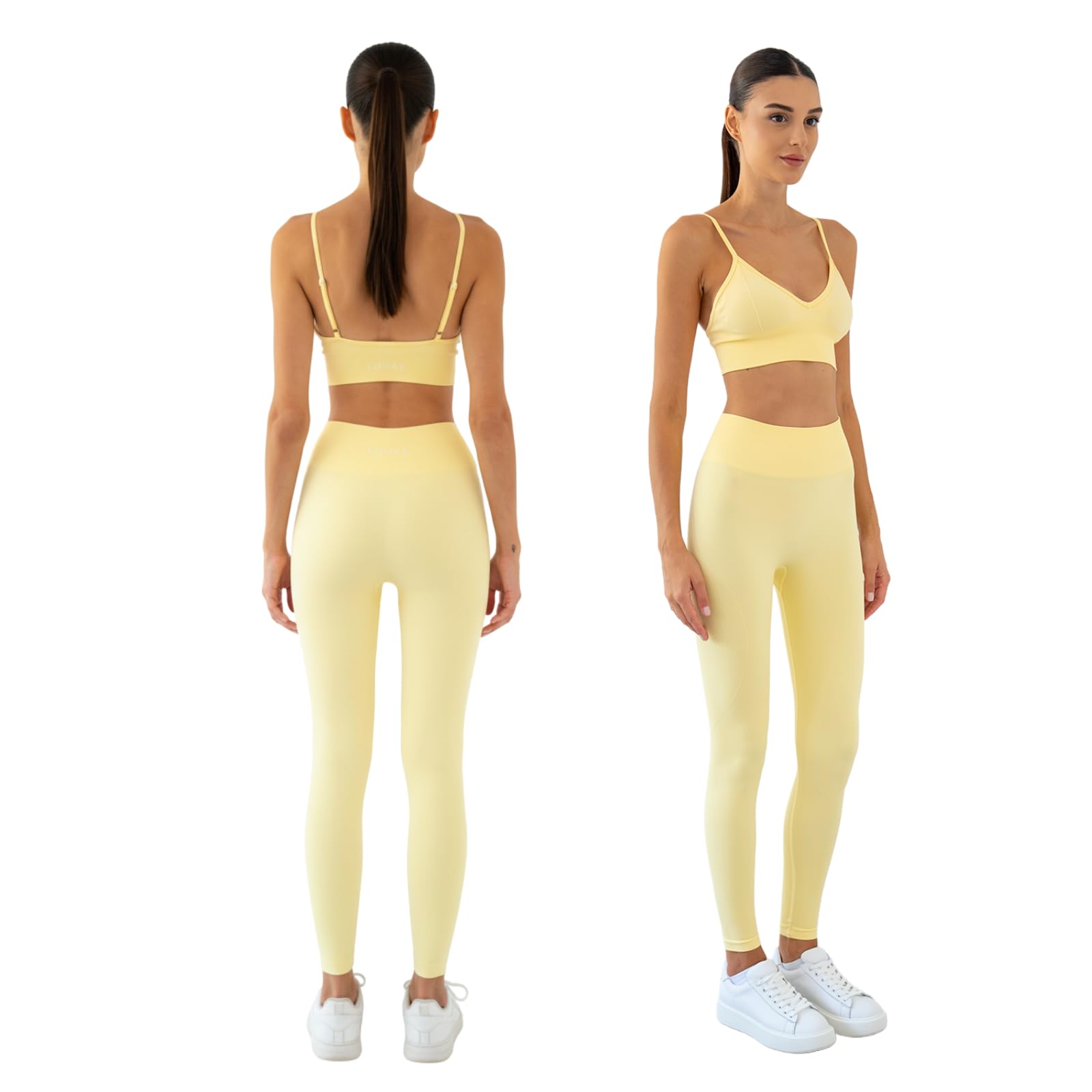 LUVAE Active Wear Sets for Women - 2 Piece Seamless High Waisted Leggings and Sport Bra Breathable and