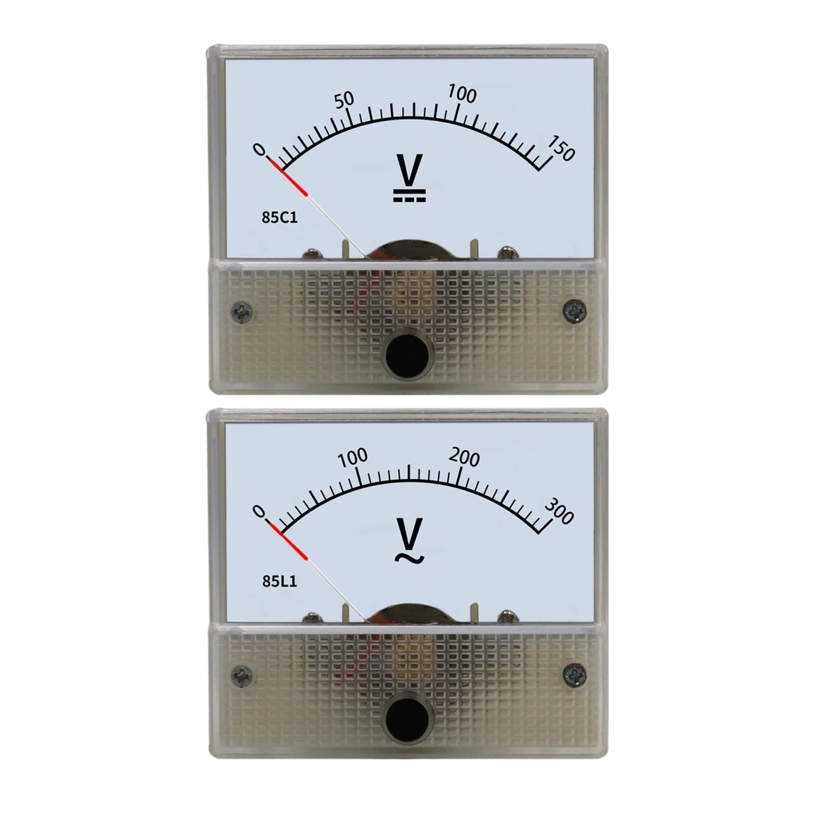 Instrumentos de panel de corriente analógica, Analógico DC AC Amperímetro Voltímetro Serie 85 Puntero Panel Mecánico Medidor 1-1000v 56x64mm(85C1 AC,500v)
