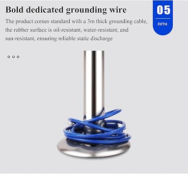 Human Body Static Elimination Releaser, Industrial Explosion-Proof Touch Static Discharge Ball with Sound and Light Alarm, Quickly Discharge Static Electricity