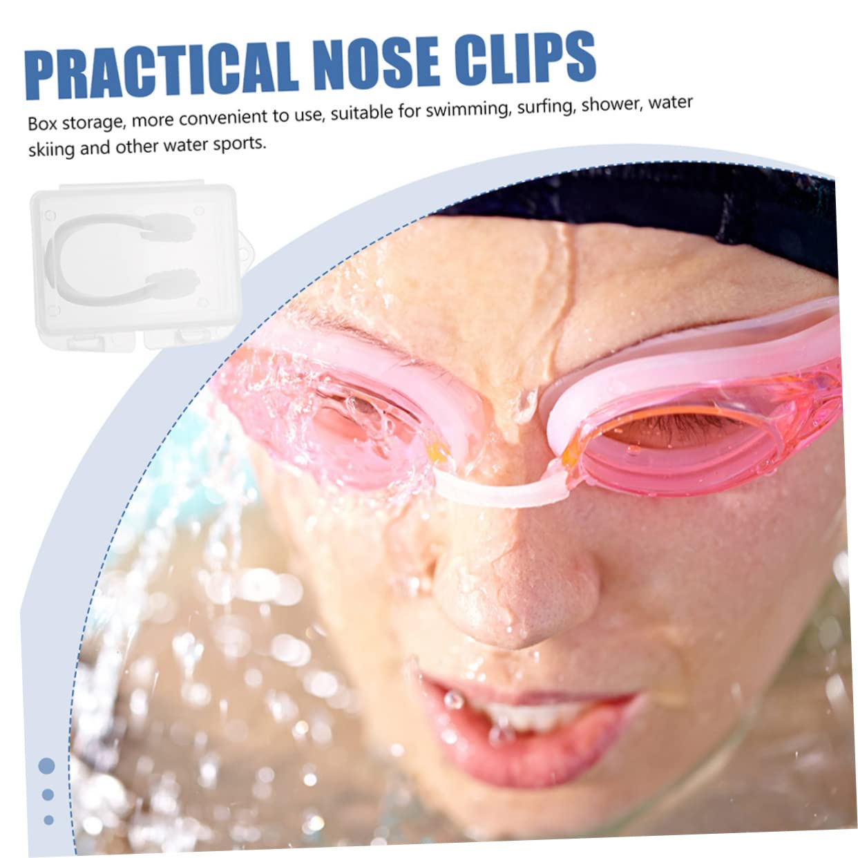 TOYANDONA Pinza Profesional para Natación Cajas De Clips Resistentes Al Agua Accesorios Cómodos para Nadadores