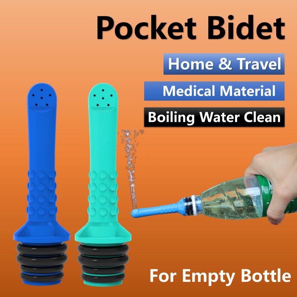 2PCS Backpacking Bidet - Portable Bidet for Toilet - Travel Bidets Universal Shower Pipe for Traviling Compatible with — view 5