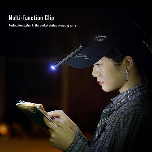 Miniatura 5 de IMALENT GR35 Linterna plana EDC con luz verde, combo UV y LED blanco, 2800 lúmenes, tipo C recargable, luces de bolsillo portátiles perfectas