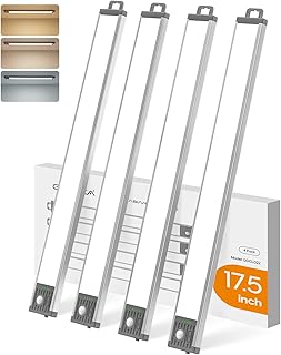 17.5Inch Under Cabinet Lighting, 4500mAh Rechargeable Battery Motion Sen...