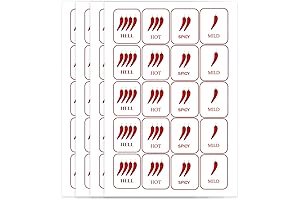 4-Level Spicy Indicator Stickers: Heat Up Your Packaging