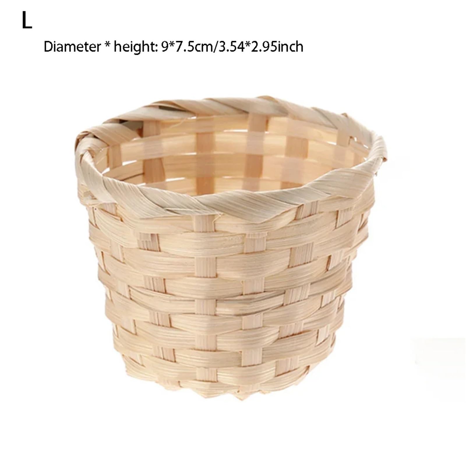 Cache Pot en Osier Pot de Fleur Jardin Fait à la Main, 5 pièces, Patchwork Paille, rotin, Stockage d'herbiers mer, Pots pépinière, Panier en Osier, Organisateur jardinières(L)
