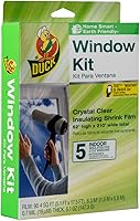 Vista 1 de Duck-Kit aislante de película retráctil para interiores de 5 ventanas, 62 pulgadas x 210 pulgadas, 286217