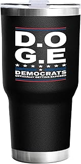 D.O.G.E Democrats Officially Getting Exposeds Funny Political Tumbler With Lids For Friends