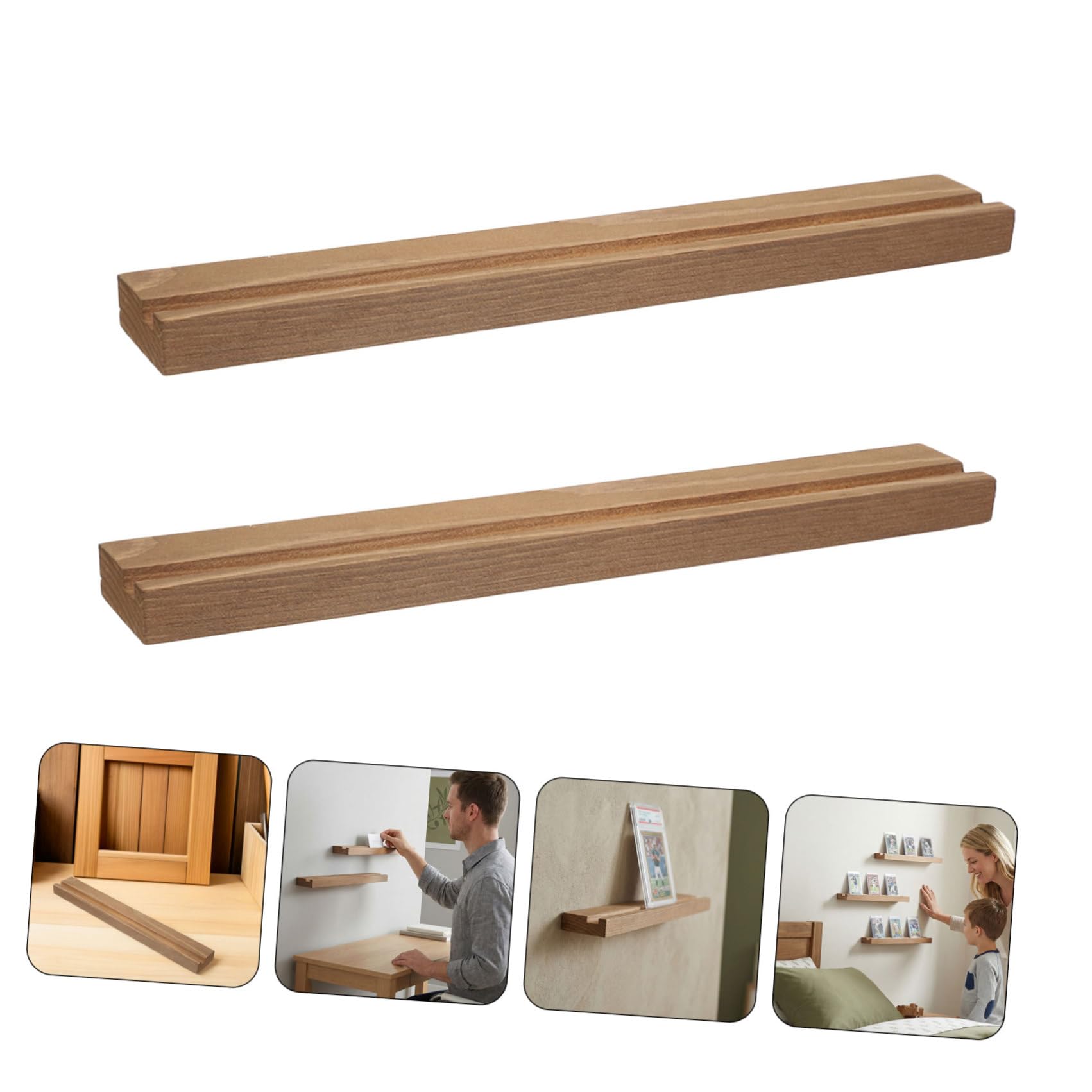 Healeved 4 Pezzi Espositore in Legno e Trading Card Montaggio a Muro Versatile per Studi e Camere