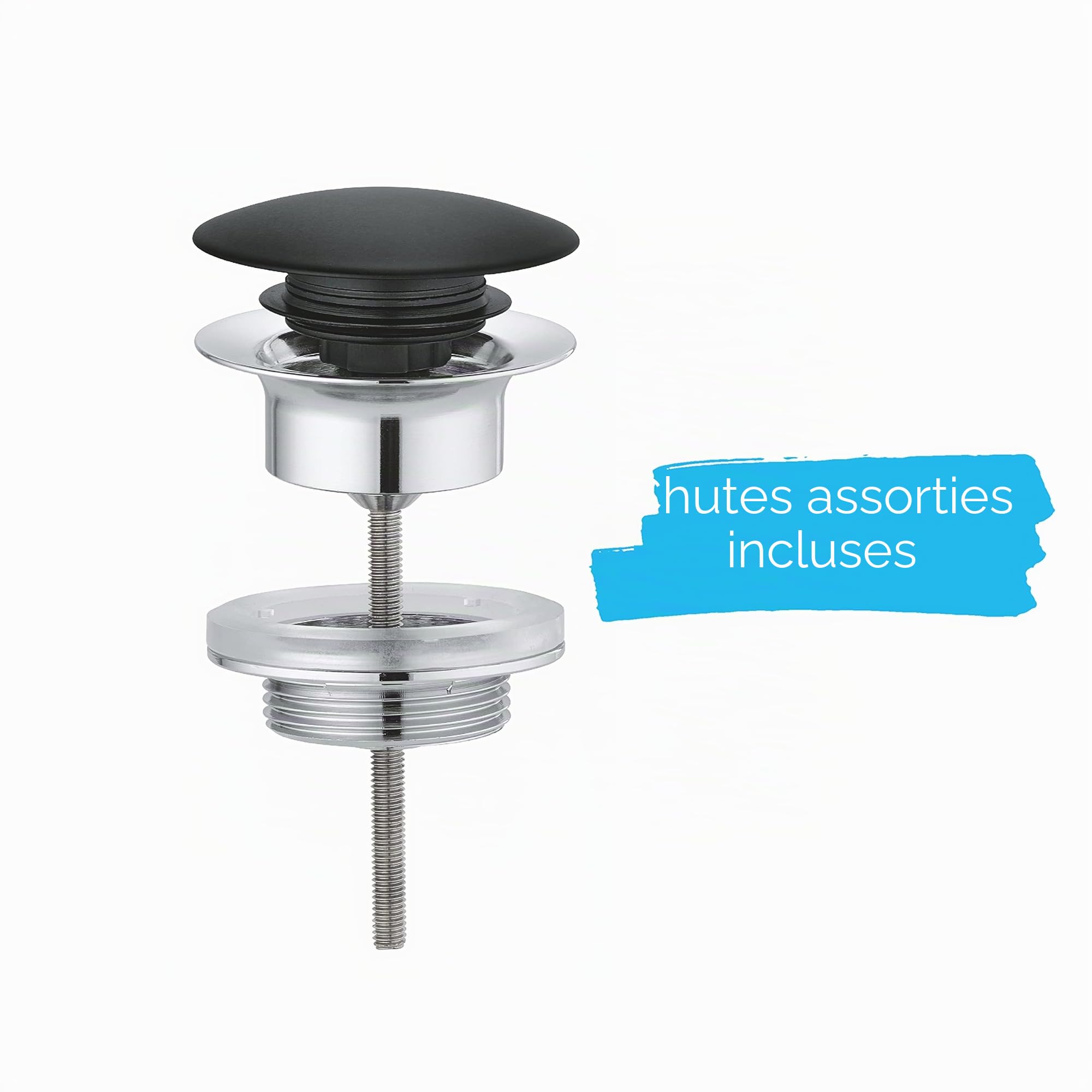 GROHE Start Mitigeur Monocommande Lavabo, Taille S, Economie d'Eau, Noir Mat, 235502432