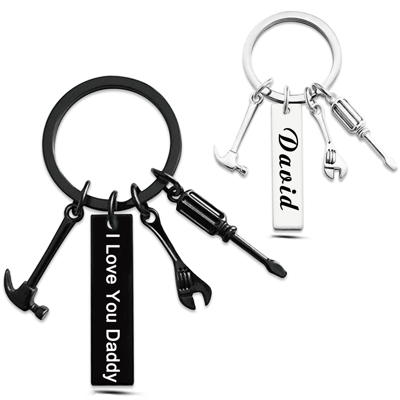 Personalized Picture Keychain - Customized Engraved Keychains with Photo Text, Personalized Gifts for Men Women Lovers
