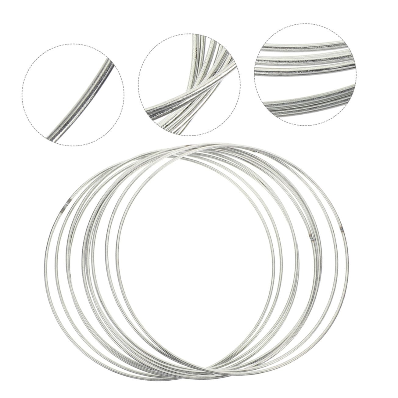 Gatuida 20 Stück Teiliges Metall Drahtkranz Außendurchmesser Stark Stabile Bastelringe für Makramee Kränze DIY Blumenarrangements Wanddeko