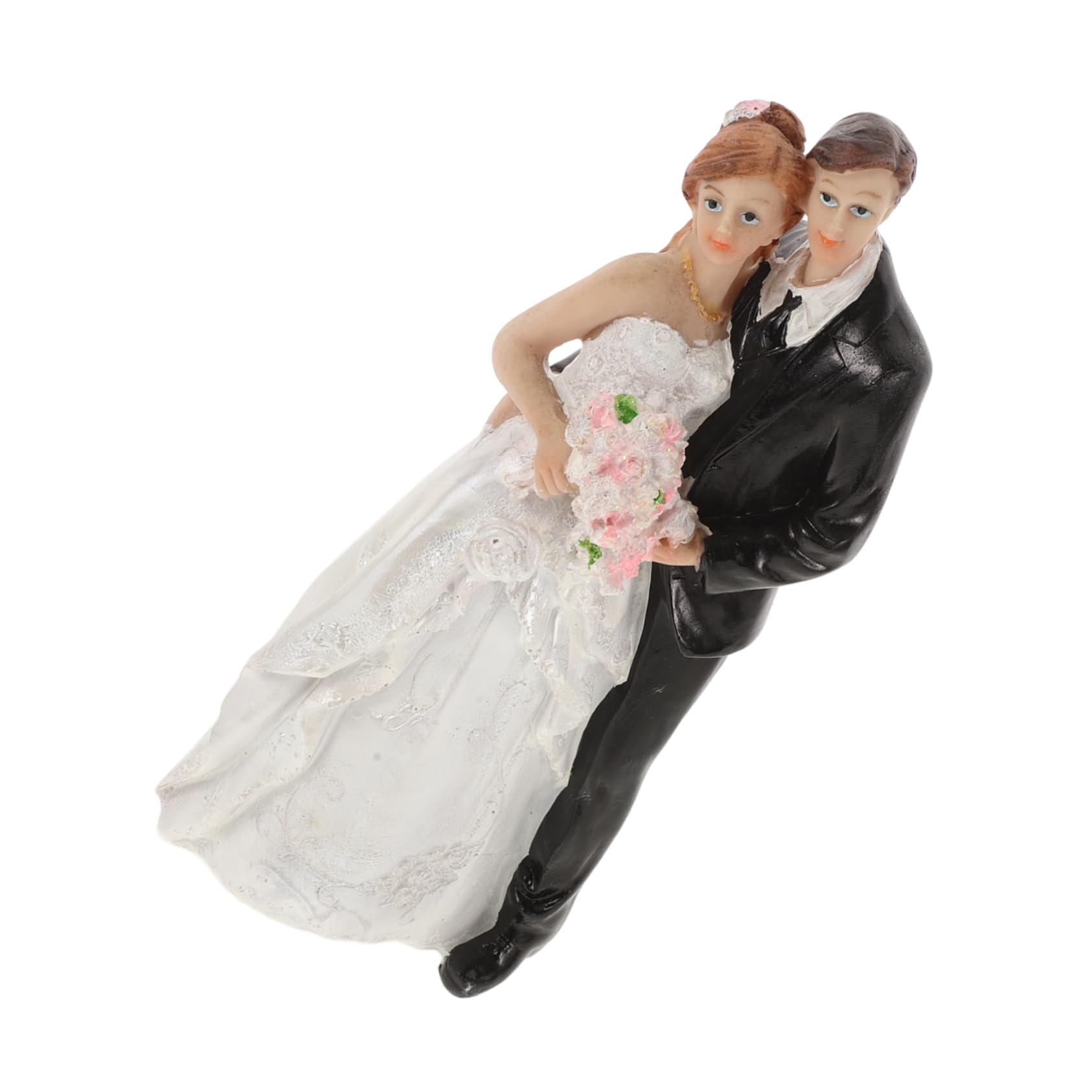 Topper Torta Nuziale in Resina Statuette degli Sposi Decorazione per Torta Matrimonio e Tavola Design Elegante e Romantico