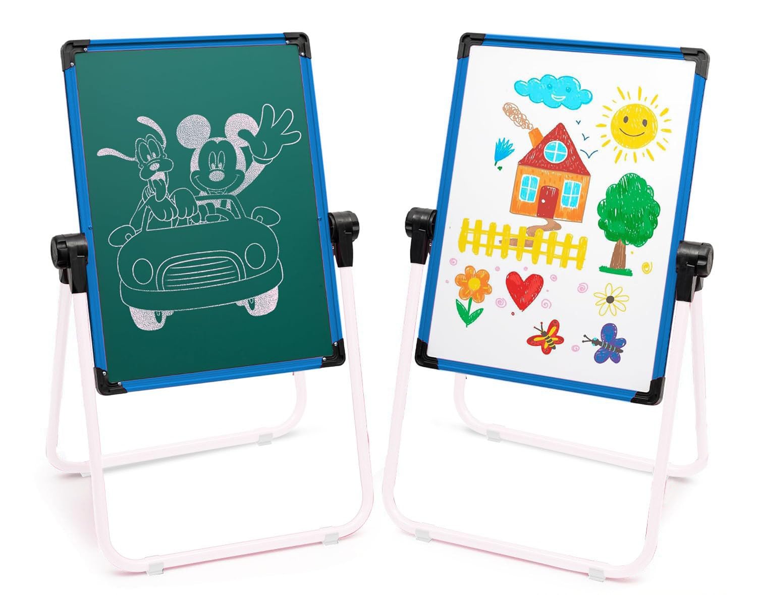 BABYBLESSING 3 in 1 Magnetic Glossy Marker Board | Portable & Adjustable & Foldable Kids Board with Stand | Magnetic Double Sided with Duster Marker Board | for Drawing & Writing | Blue (B0D47L1FDV) Amazon Price History, Amazon Price Tracker