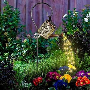 Atildp Upgraded Watering Can Solar Lights for Outdoor Garden, 60pcs Led Highlight Lights Garden Lamps for Garden Dec