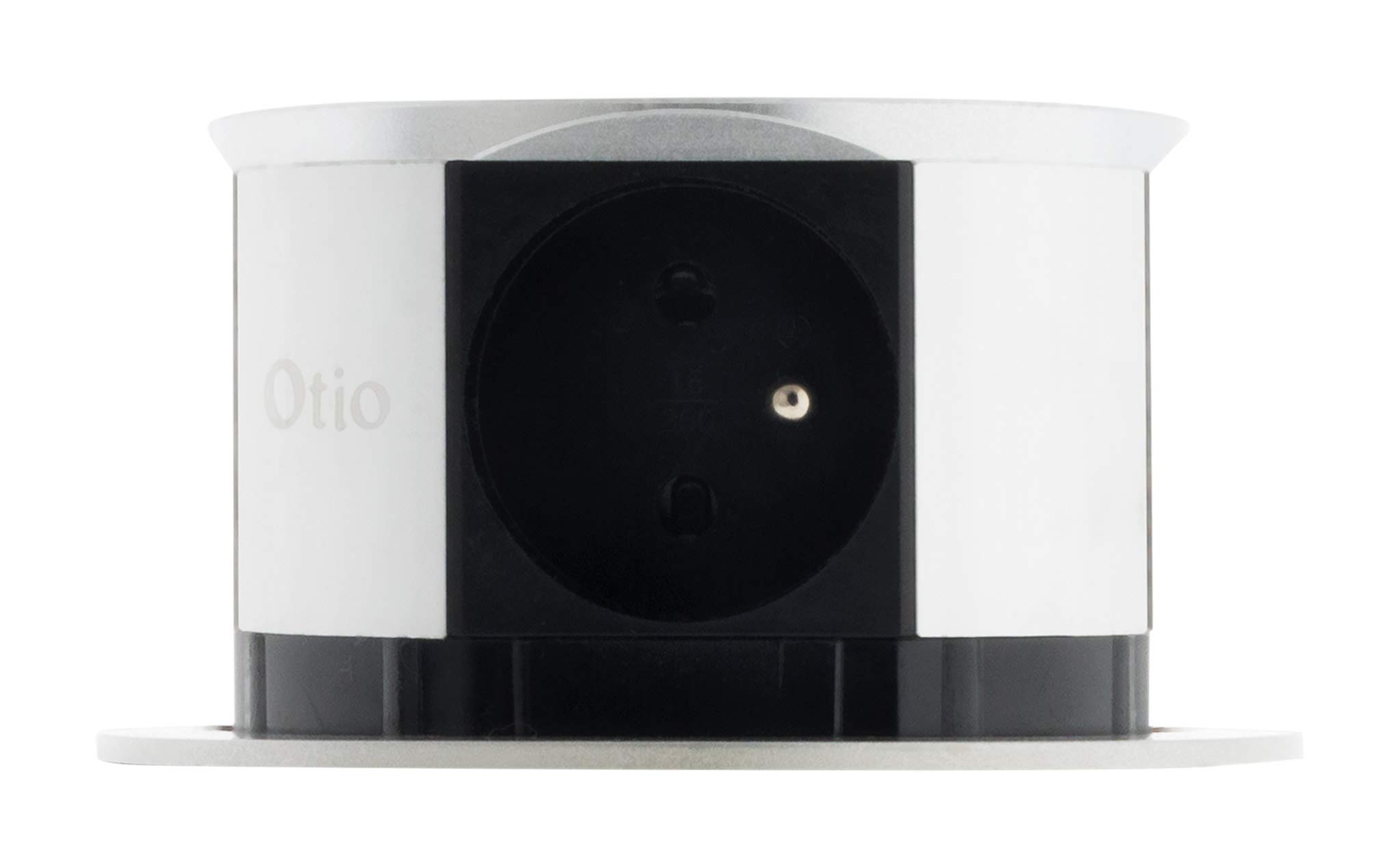 Otio - Lot de 2 Blocs multiprises encastrables compacts 4x2P+T 16A - INOX