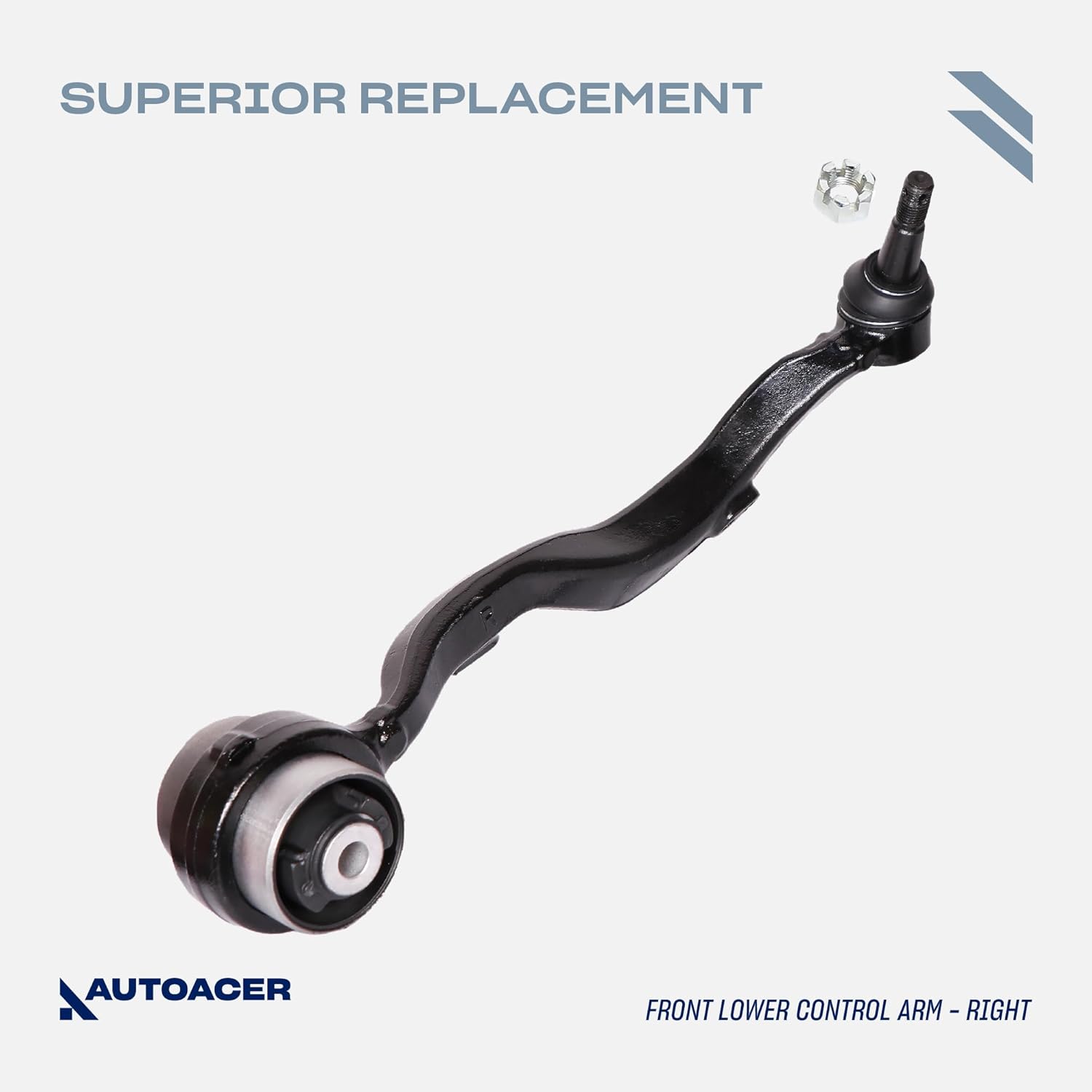 Front Lower Frontward Control Arm Kit 2 pcs (Left & Right) with Bushings & Ball Joints Fitted - Compatible With LS460 / LS460L 2007-2017, LS600h 2008-2016, OEM# 48620-59015 48640-59015